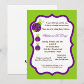 Invitation 5x7 Baby shower de bug vert électrique (Devant / Derrière)
