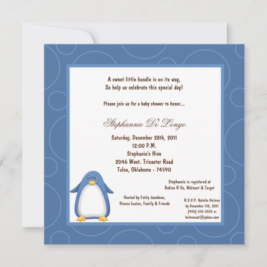 Invitation 5x7 Baby shower de table à points (Devant)