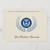 Invitation 5x7 Blue Crest College Annonces de graduation (Devant / Derrière)