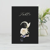 Invitation 5x7 Botanical Floral Number 2, Black Table Number (Debout devant)