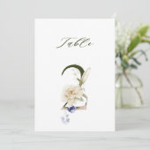 Invitation 5x7 Botanical Floral Number 2, Table Number (Debout devant)