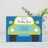 Invitation 5x7 Boy Monster Voiture Anniversaire Fête Invitati (Debout devant)