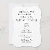 Invitation 5x7 Bracket d'invitation de douche nuptiale (Dos)