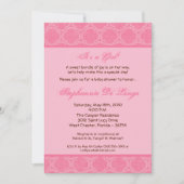 Invitation 5x7 Bubblegum Damask Imprimer Baby shower Invitati (Devant)