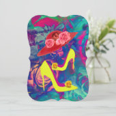 Invitation 5x7 Casquettes et talons de supports d'invitation (Debout devant)