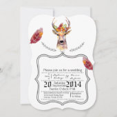 Invitation 5x7 cerf de boho Buck Head BrowningWedding Invitat (Devant)