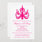 Invitation 5x7 Chandelier doux 16 Anniversaire Partie Invitat (Devant / Derrière)