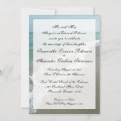 Invitation 5x7 Custom Sand Hearts Beach Destination Mariage (Dos)