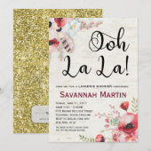 Invitation 5x7 de douche de lingerie de bouleau de (Devant / Derrière)