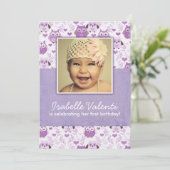 Invitation 5X7 de fête d'anniversaire de hiboux de (Debout devant)