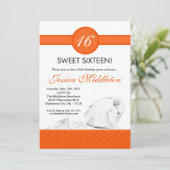 Invitation 5x7 Diamants Bijoux doux 16 Anniversaire Invitatio (Debout devant)