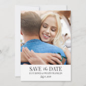 Invitation 5x7 Enregistrez la Date avec Photo (Devant)