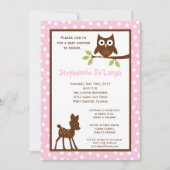Invitation 5x7 Forrest Forrest Baby shower animal forestier I (Devant)