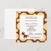 Invitation 5x7 Fox Pok-a-Dot Baby shower (Devant / Derrière)