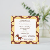 Invitation 5x7 Fox Pok-a-Dot Baby shower (Debout devant)