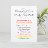 Invitation 5x7 Gay Mariage Rainbow Pride Metallic Pride (Debout devant)