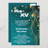 Invitation 5x7 Glitz Parties scintillant Quinceanera Invitati (Devant / Derrière)