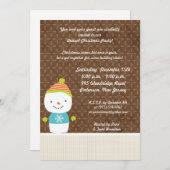 Invitation 5x7 hiver Snowman hiver NeigeInvitation (Devant / Derrière)