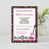 Invitation 5x7 - Invitation Baby shower Girl Rock (Debout devant)