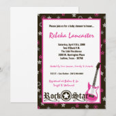 Invitation 5x7 - Invitation Baby shower Girl Rock (Devant / Derrière)