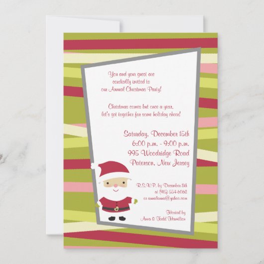 Invitation 5x7 Jolly St.Nick (Devant)