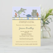 Invitation 5x7 Leap Frog Turtle Bee Anniversaire Fête Invitat (Debout devant)