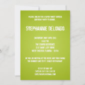 Invitation 5x7 Lime Green DJ Tourne-disque 16 Anniversaire In (Devant)