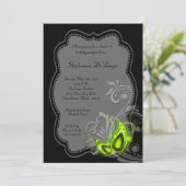 Invitation 5x7 Lime Masquerade Sweet 16 Anniversaire Invitati (Debout devant)