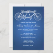 Invitation 5x7 Mariage simple Tandem Bleu (Devant)