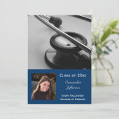 Invitation 5x7 Médicale de l'école de soins infirmiers Invita (Debout devant)