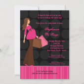 Invitation 5x7 Modern Mod Maman Shopping Baby shower Invitati (Devant)
