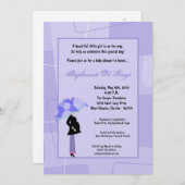 Invitation 5x7 Modern Mod Maman Shopping Baby shower Invitati (Devant / Derrière)