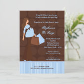 Invitation 5x7 Modern Mod Maman Shopping Baby shower Invitati (Debout devant)