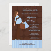 Invitation 5x7 Modern Mod Maman Shopping Baby shower Invitati (Devant / Derrière)
