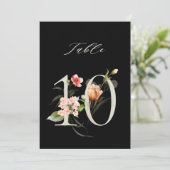 Invitation 5x7 Numéro Botanique Fleur Numéro 10, Numéro de Ta (Debout devant)