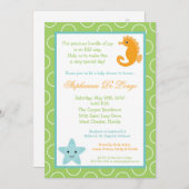 Invitation 5x7 Ocean Life Baby shower à cheval de mer Invitat (Devant / Derrière)