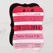 Invitation 5x7 Ombre Stripe Pink Line Fade (Devant / Derrière)