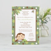 Invitation 5x7 Papgayo Monkey Jungle Anniversaire Partie Invi (Debout devant)