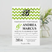 Invitation 5x7 Parties scintillant de chaux moderne Faire-par (Debout devant)