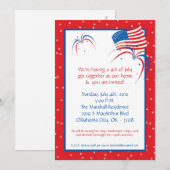 Invitation 5x7 Party quatrièmement 4 juillet l'invitation de (Devant / Derrière)