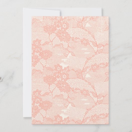 Invitation 5x7 Pays Dentelle de corail Imprimer (Dos)