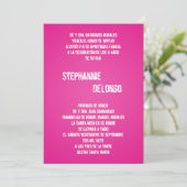 Invitation 5x7 Pink DJ Spin Tourne-disque Quinceanera Invitat (Debout devant)