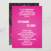 Invitation 5x7 Pink DJ Spin Tourne-disque Quinceanera Invitat (Devant / Derrière)