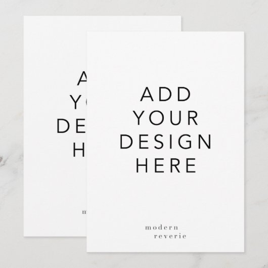 Invitation 5x7 pouces (Devant / Derrière)