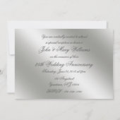 Invitation 5x7 pour les 25 ans de mariage, Argent (Dos)