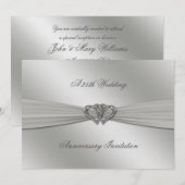 Invitation 5x7 pour les 25 ans de mariage Argent C (Devant / Derrière)