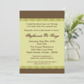 Invitation 5x7 Printemps Feuille verte Zen Baby shower Invita (Debout devant)