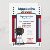 Invitation 5x7 Quatrième 4 juillet (Devant / Derrière)