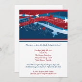 Invitation 5x7 Quatrième 4 juillet (Devant / Derrière)