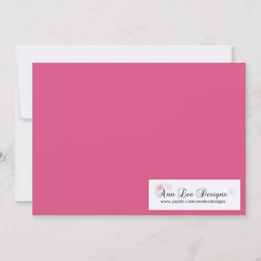 Invitation 5x7 Rose Masquerade Sweet 16 Anniversaire Invitati (Dos)